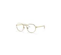 Ray-Ban Eyeglasses Unisex Jack Optics - Shiny Gold Frame Clear Lenses 51-20