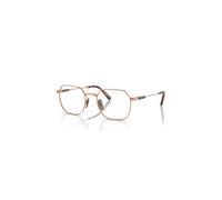 Ray-Ban Eyeglasses Unisex Jim Titanium Optics - Light Brown Frame Clear Lenses Polarized 53-20