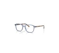 Ray-Ban Eyeglasses Unisex Leonard Optics - Blue & Yellow Havana Frame Clear Lenses Polarized 49-17