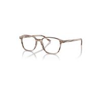 Ray-Ban Eyeglasses Unisex Leonard Optics - Striped Beige Frame Clear Lenses Polarized 51-17