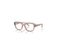 Ray-Ban Eyeglasses Unisex Leonid Optics Bio-based - Transparent Light Brown Frame Clear Lenses Polarized 54-20