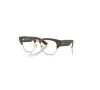 Ray-Ban Eyeglasses Unisex Mega Clubmaster Liteforce Optics Limited - Sand Brown Frame Clear Lenses Polarized 52-21