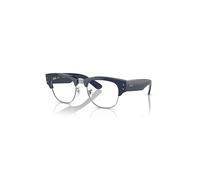 Ray-Ban Eyeglasses Unisex Mega Clubmaster Optics - Blue Frame Clear Lenses Polarized 50-21
