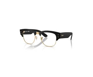 Ray-Ban Eyeglasses Unisex Mega Clubmaster Optics Liteforce - Sand Black Frame Clear Lenses Polarized 52-21