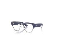 Ray-Ban Eyeglasses Unisex Mega Clubmaster Optics Liteforce - Sand Blue Frame Clear Lenses Polarized 52-21
