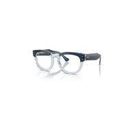 Ray-Ban Eyeglasses Unisex Mega Hawkeye Optics - Blue On Transparent Blue Frame Clear Lenses Polarized 48-21