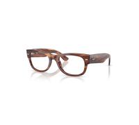 Ray-Ban Eyeglasses Unisex Mega Wayfarer II Optics - Striped Havana Frame Clear Lenses Polarized 52-21