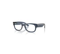 Ray-Ban Eyeglasses Unisex Mega Wayfarer II Optics - Transparent Dark Blue Frame Clear Lenses Polarized 52-21