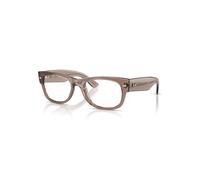 Ray-Ban Eyeglasses Unisex Mega Wayfarer II Optics - Transparent Taupe Beige Frame Clear Lenses Polarized 52-21
