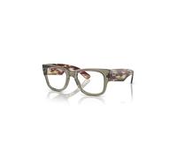 Ray-Ban Eyeglasses Unisex Mega Wayfarer Optics - Striped Green Havana Frame Clear Lenses Polarized 51-21