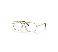 Ray-Ban Eyeglasses Unisex New Caravan Optics - Gold Frame Clear Lenses Polarized 58-15