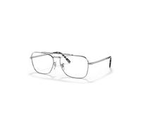 Ray-Ban Eyeglasses Unisex New Caravan Optics - Silver Frame Clear Lenses Polarized 55-15