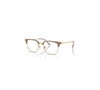 Ray-Ban Eyeglasses Unisex New Clubmaster Optics - Gold Frame Clear Lenses Polarized 51-20