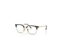 Ray-Ban Eyeglasses Unisex New Clubmaster Optics - Gold Frame Clear Lenses Polarized 51-20