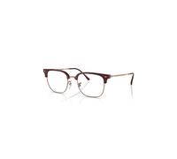Ray-Ban Eyeglasses Unisex New Clubmaster Optics - Rose Gold Frame Clear Lenses Polarized 49-20
