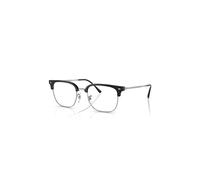Ray-Ban Eyeglasses Unisex New Clubmaster Optics - Silver Frame Clear Lenses Polarized 53-20