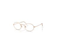 Ray-Ban Eyeglasses Unisex Oval Optics - Rose Gold Frame Clear Lenses 48-21