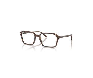 Ray-Ban Eyeglasses Unisex Raimond Optics - Transparent Fantasy Brown & Yellow Frame Clear Lenses Polarized 56-18