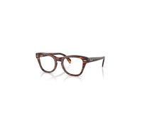 Ray-Ban Eyeglasses Unisex Rb0707 Optics - Striped Havana Frame Clear Lenses Polarized 50-21