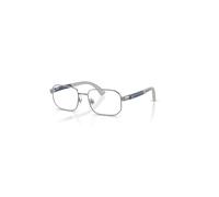 Ray-Ban Eyeglasses Unisex Rb1060 Optics Kids Bio-based - Blue On Rubber Grey Frame Clear Lenses Polarized 48-16