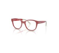 Ray-Ban Eyeglasses Unisex Rb1950 Optics Kids Bio-based - Red On Transparent Frame Clear Lenses Polarized 44-17
