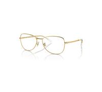 Ray-Ban Eyeglasses Unisex Rb3733v Optics - Arista Gold Frame Clear Lenses Polarized 56-17