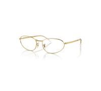 Ray-Ban Eyeglasses Unisex Rb3734v Optics - Arista Gold Frame Clear Lenses Polarized 54-18