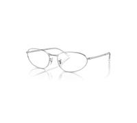 Ray-Ban Eyeglasses Unisex Rb3734v Optics - Silver Frame Clear Lenses Polarized 56-18