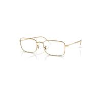 Ray-Ban Eyeglasses Unisex Rb3746v Optics - Arista Gold Frame Clear Lenses Polarized 56-20