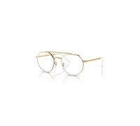 Ray-Ban Eyeglasses Unisex Rb3765v Optics - Gold Frame Clear Lenses Polarized 49-22