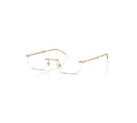 Ray-Ban Eyeglasses Unisex Rb3767v Optics - Arista Gold Frame Clear Lenses Polarized 52-18