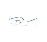 Ray-Ban Eyeglasses Unisex Rb3767v Optics - Light Blue Frame Clear Lenses Polarized 50-18