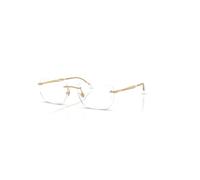 Ray-Ban Eyeglasses Unisex Rb3768v Optics - Arista Gold Frame Clear Lenses Polarized 54-17