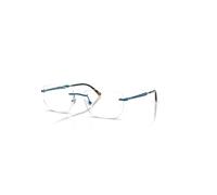 Ray-Ban Eyeglasses Unisex Rb3768v Optics - Blue Frame Clear Lenses Polarized 54-17