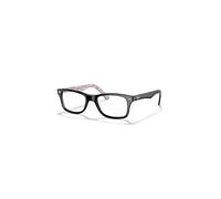 Ray-Ban Eyeglasses Unisex Rb5228 Optics - Black On White Frame Clear Lenses 55-17