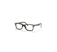 Ray-Ban Eyeglasses Unisex Rb5228 Optics - Brown Frame Clear Lenses Polarized 53-17