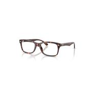 Ray-Ban Eyeglasses Unisex Rb5228 Optics - Havana Red Tortoiseshell Frame Clear Lenses Polarized 50-17