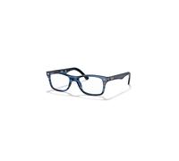 Ray-Ban Eyeglasses Unisex Rb5228 Optics - Striped Blue Frame Clear Lenses Polarized 55-17