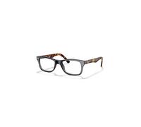 Ray-Ban Eyeglasses Unisex Rb5228 Optics - Tortoise Frame Clear Lenses 50-17