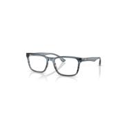 Ray-Ban Eyeglasses Unisex Rb5279 Optics - Striped Blue Frame Clear Lenses Polarized 57-18