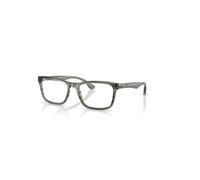 Ray-Ban Eyeglasses Unisex Rb5279 Optics - Striped Grey Frame Clear Lenses Polarized 57-18