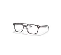 Ray-Ban Eyeglasses Unisex Rb5375 Optics - Striped Grey Frame Clear Lenses Polarized 51-18