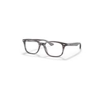 Ray-Ban Eyeglasses Unisex Rb5375 Optics - Striped Grey Frame Clear Lenses Polarized 53-18