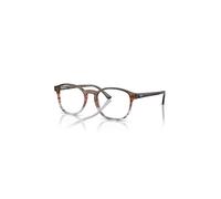 Ray-Ban Eyeglasses Unisex Rb5417 Optics - Striped Brown & Red Frame Clear Lenses Polarized 50-19