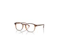 Ray-Ban Eyeglasses Unisex Rb5417 Optics - Striped Brown & Yellow Frame Clear Lenses Polarized 52-19