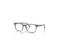 Ray-Ban Eyeglasses Unisex Rb5418 Optics - Striped Grey & Blue Frame Clear Lenses Polarized 56-19