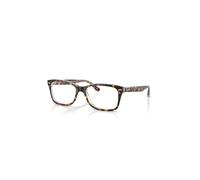 Ray-Ban Eyeglasses Unisex Rb5428 Optics - Havana On Transparent Frame Clear Lenses Polarized 53-17