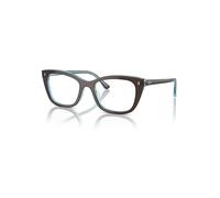 Ray-Ban Eyeglasses Unisex Rb5433 Optics - Brown On Transparent Blue Frame Clear Lenses Polarized 50-19