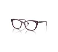 Ray-Ban Eyeglasses Unisex Rb5433 Optics - Violet On Transparent Pink Frame Clear Lenses Polarized 50-19