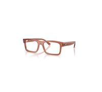 Ray-Ban Eyeglasses Unisex Rb5435 Optics - Transparent Brown Frame Clear Lenses Polarized 56-19